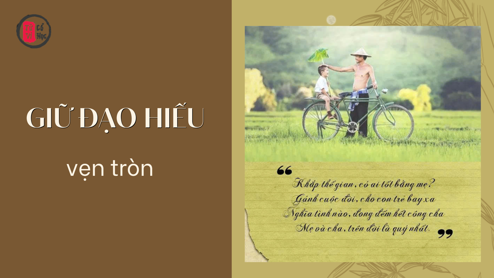 Hãy giữ đạo hiếu được vẹn tròn! 