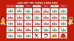 Lịch cắt tóc 2026: Ngày lành cắt tóc hút may mắn, tài lộc