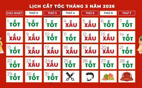 Lịch cắt tóc 2026: Ngày lành cắt tóc hút may mắn, tài lộc 1 Lịch cắt tóc 2026: Ngày lành cắt tóc hút may mắn, tài lộc