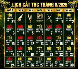Trang chủ 85 Ngày tốt cắt tóc tháng 8/2026 đón tài lộc, may mắn