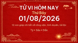 Trang chủ 99 Tử vi hôm nay Thứ Bảy ngày 01/08/2026 – 12 con giáp chi tiết nhất