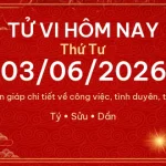 Tử vi hôm nay Thứ Tư ngày 03/06/2026 – 12 con giáp chi tiết nhất