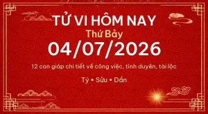 Trang chủ 44 Tử vi hôm nay Thứ Bảy ngày 04/07/2026 – 12 con giáp chi tiết nhất