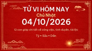 Trang chủ 99 Tử vi hôm nay Chủ Nhật ngày 04/10/2026 – 12 con giáp chi tiết nhất