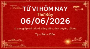 Trang chủ 78 Tử vi hôm nay Thứ Bảy ngày 06/06/2026 – 12 con giáp chi tiết nhất