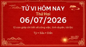 Trang chủ 42 Tử vi hôm nay Thứ Hai ngày 06/07/2026 – 12 con giáp chi tiết nhất