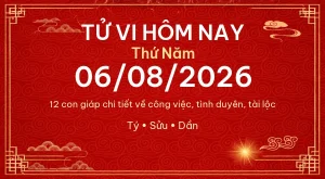 Trang chủ 99 Tử vi hôm nay Thứ Năm ngày 06/08/2026 – 12 con giáp chi tiết nhất