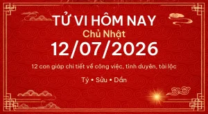 Trang chủ 51 Tử vi hôm nay Chủ Nhật ngày 12/07/2026 – 12 con giáp chi tiết nhất