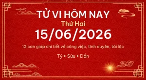 Trang chủ 90 Tử vi hôm nay Thứ Hai ngày 15/06/2026 – 12 con giáp chi tiết nhất