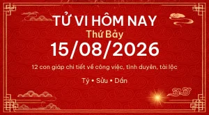 Trang chủ 99 Tử vi hôm nay Thứ Bảy ngày 15/08/2026 – 12 con giáp chi tiết nhất