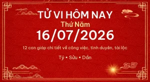 Trang chủ 99 Tử vi hôm nay Thứ Năm ngày 16/07/2026 – 12 con giáp chi tiết nhất