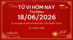 Trang chủ 86 Tử vi hôm nay Thứ Năm ngày 18/06/2026 – 12 con giáp chi tiết nhất