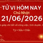 Tử vi hôm nay Chủ Nhật ngày 21/06/2026 – 12 con giáp chi tiết nhất