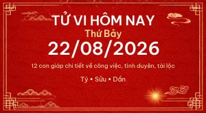 Trang chủ 99 Tử vi hôm nay Thứ Bảy ngày 22/08/2026 – 12 con giáp chi tiết nhất