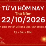 Tử vi hôm nay Thứ Năm ngày 22/10/2026 – 12 con giáp chi tiết nhất