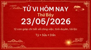 Trang chủ 63 Tử vi hôm nay Thứ Bảy ngày 23/05/2026 – 12 con giáp chi tiết nhất