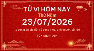 Trang chủ 99 Tử vi hôm nay Thứ Năm ngày 23/07/2026 – 12 con giáp chi tiết nhất