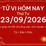 Tử vi hôm nay Thứ Tư ngày 23/09/2026 – 12 con giáp chi tiết nhất