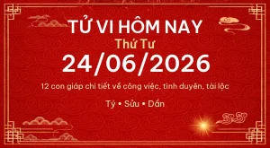 Trang chủ 99 Tử vi hôm nay Thứ Tư ngày 24/06/2026 – 12 con giáp chi tiết nhất