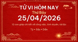 Tử vi hôm nay Thứ Bảy ngày 25/04/2026 – 12 con giáp chi tiết nhất