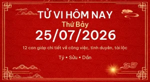 Trang chủ 99 Tử vi hôm nay Thứ Bảy ngày 25/07/2026 – 12 con giáp chi tiết nhất