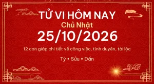 Trang chủ 99 Tử vi hôm nay Chủ Nhật ngày 25/10/2026 – 12 con giáp chi tiết nhất