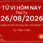 Tử vi hôm nay Thứ Tư ngày 26/08/2026 – 12 con giáp chi tiết nhất
