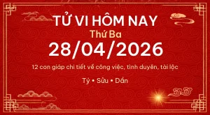 Tử vi hôm nay Thứ Ba ngày 28/04/2026 – 12 con giáp chi tiết nhất