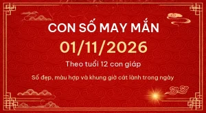 Trang chủ 97 Con số may mắn hôm nay 01/11/2026 theo tuổi