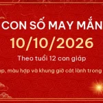 Con số may mắn hôm nay 10/10/2026 theo tuổi