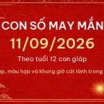 Con số may mắn hôm nay 11/09/2026 theo tuổi