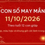 Con số may mắn hôm nay 11/10/2026 theo tuổi