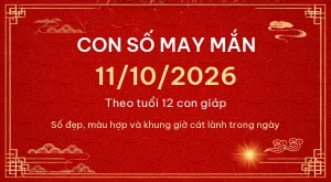 Trang chủ 97 Con số may mắn hôm nay 11/10/2026 theo tuổi