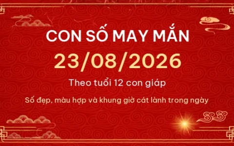 Con số may mắn hôm nay 23/08/2026 theo tuổi