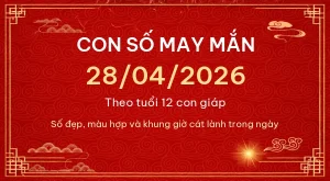 Con số may mắn hôm nay 28/04/2026 theo tuổi