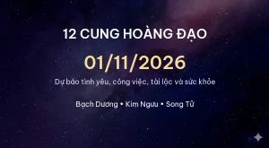 Trang chủ 98 12 cung hoàng đạo ngày 01/11/2026 – Dự báo tình yêu, công việc và tài lộc