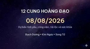 Trang chủ 87 12 cung hoàng đạo ngày 08/08/2026 – Dự báo tình yêu, công việc và tài lộc