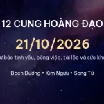12 cung hoàng đạo ngày 21/10/2026 – Dự báo tình yêu, công việc và tài lộc