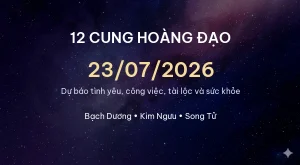 Trang chủ 98 12 cung hoàng đạo ngày 23/07/2026 – Dự báo tình yêu, công việc và tài lộc