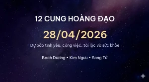 12 cung hoàng đạo ngày 28/04/2026 – Dự báo tình yêu, công việc và tài lộc