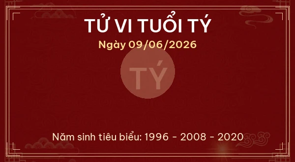 Tử vi tuổi Tý ngày 09/06/2026